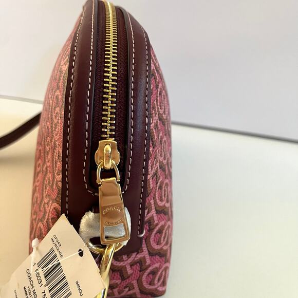 COACH NWT Monogram Madi Crossbody, Sold Out Online, Pink & Maroon - Picture 7 of 10
